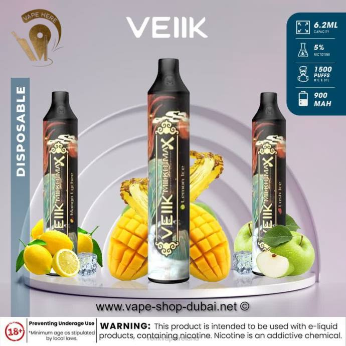 Mint Gum VEIIK vape review - VEIIK Micko MAX Disposable Vape 1500 Puffs 08FH50