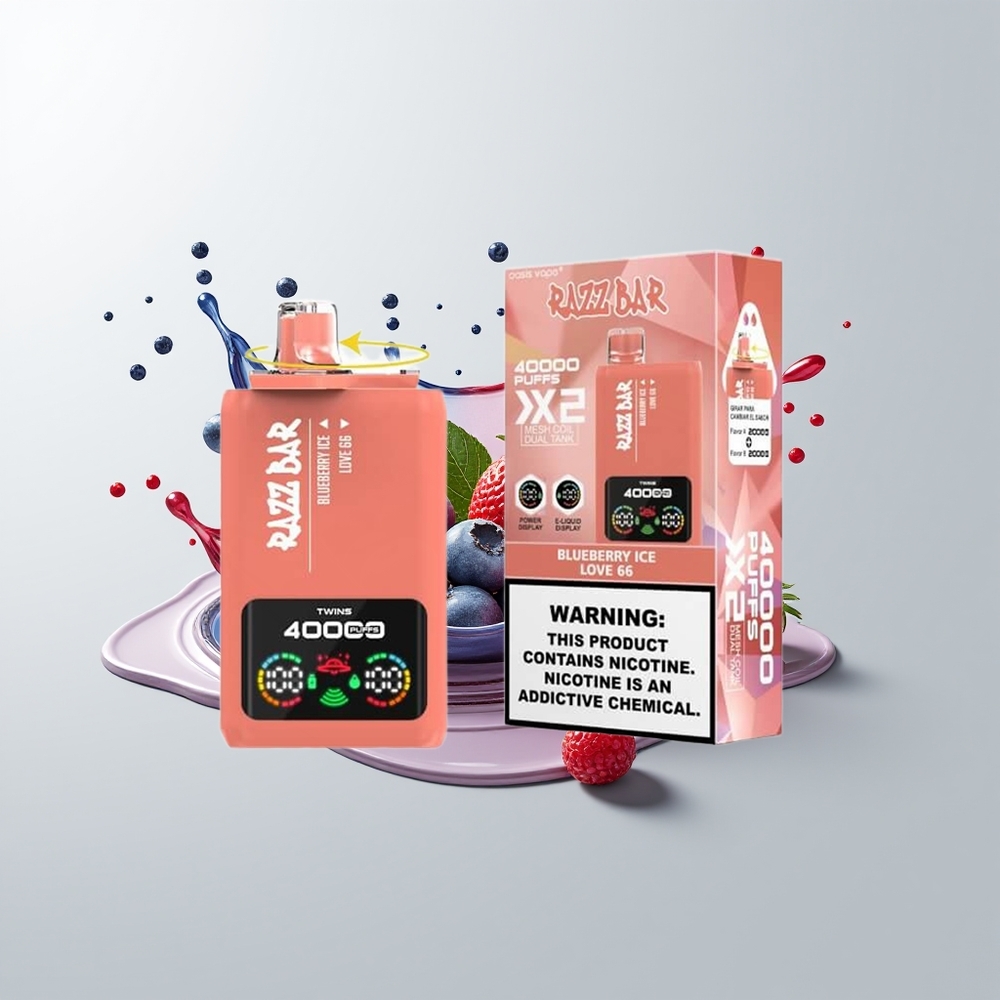Blueberry Ice - Love 66 Razz Bar 40000 Puffs Disposable Vape Ireland Wholesale