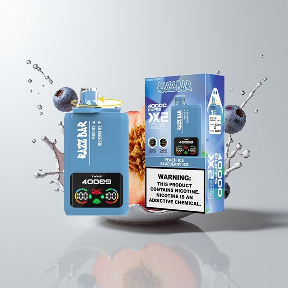 Peach Ice - Blueberry Ice Razz Bar 40000 Puffs Disposable Vape Ireland Wholesale