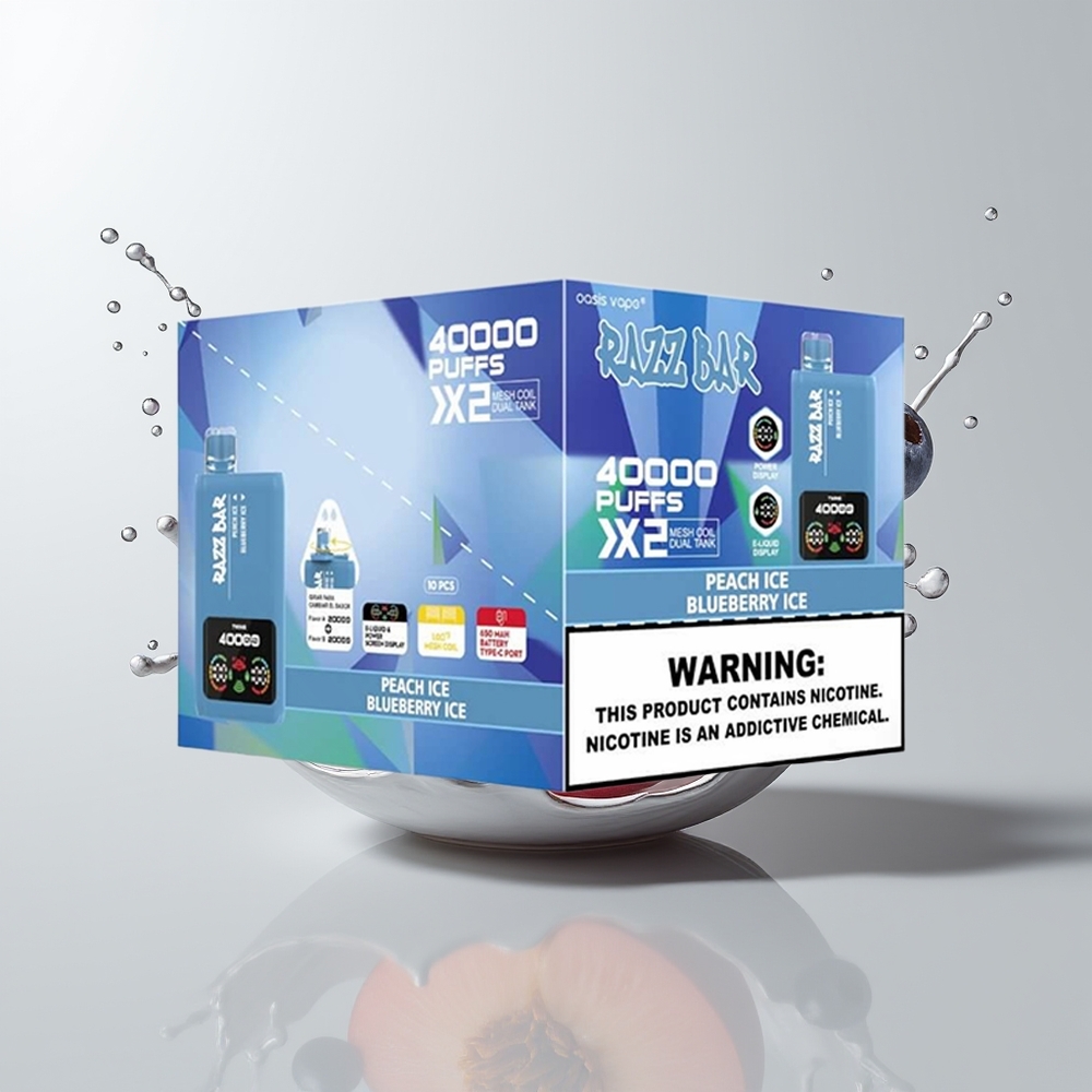 Peach Ice - Blueberry Ice Razz Bar 40000 Puffs Disposable Vape Ireland Wholesale