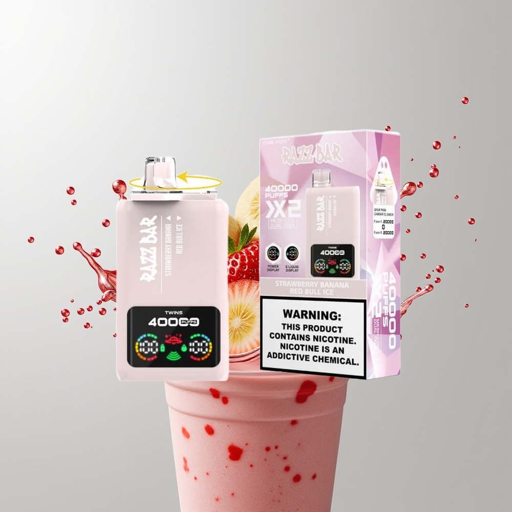 Strawberry Banana - Red Bull Ice Razz Bar 40000 Puffs Disposable Vape Ireland Wholesale
