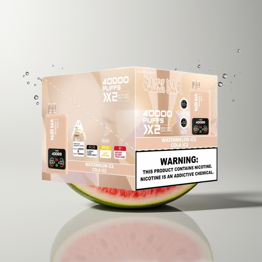 Watermelon Ice - Cola Ice Razz Bar 40000 Puffs Disposable Vape Ireland Wholesale
