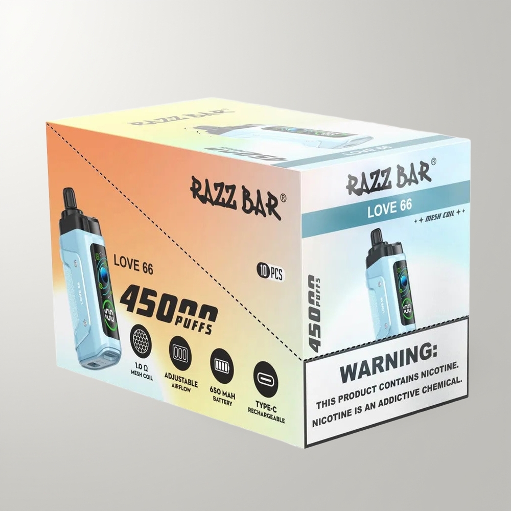 Love 66 Razz Bar 45000 Puffs Disposable Vape Ireland Wholesale