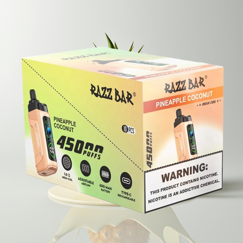 Pineapple Coconut Razz Bar 45000 Puffs Disposable Vape Ireland Wholesale