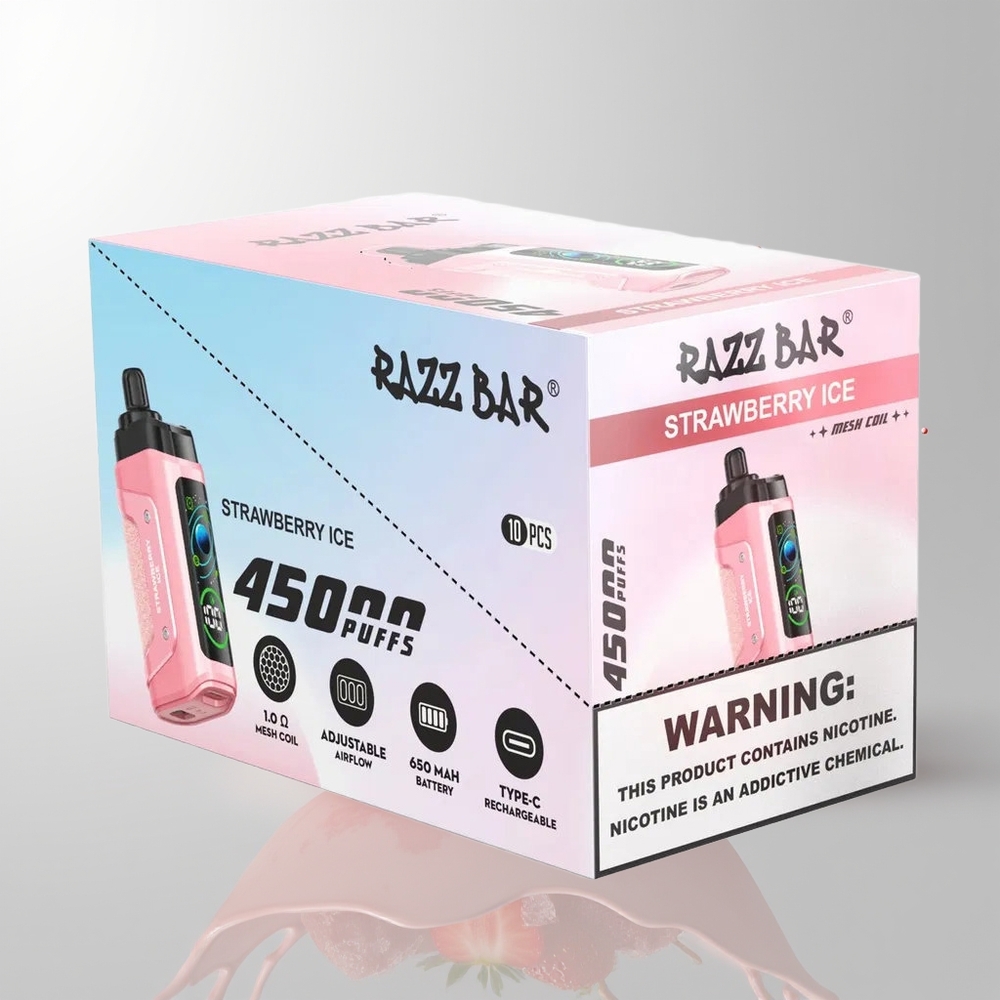 Strawberry Ice Razz Bar 45000 Puffs Disposable Vape Ireland Wholesale