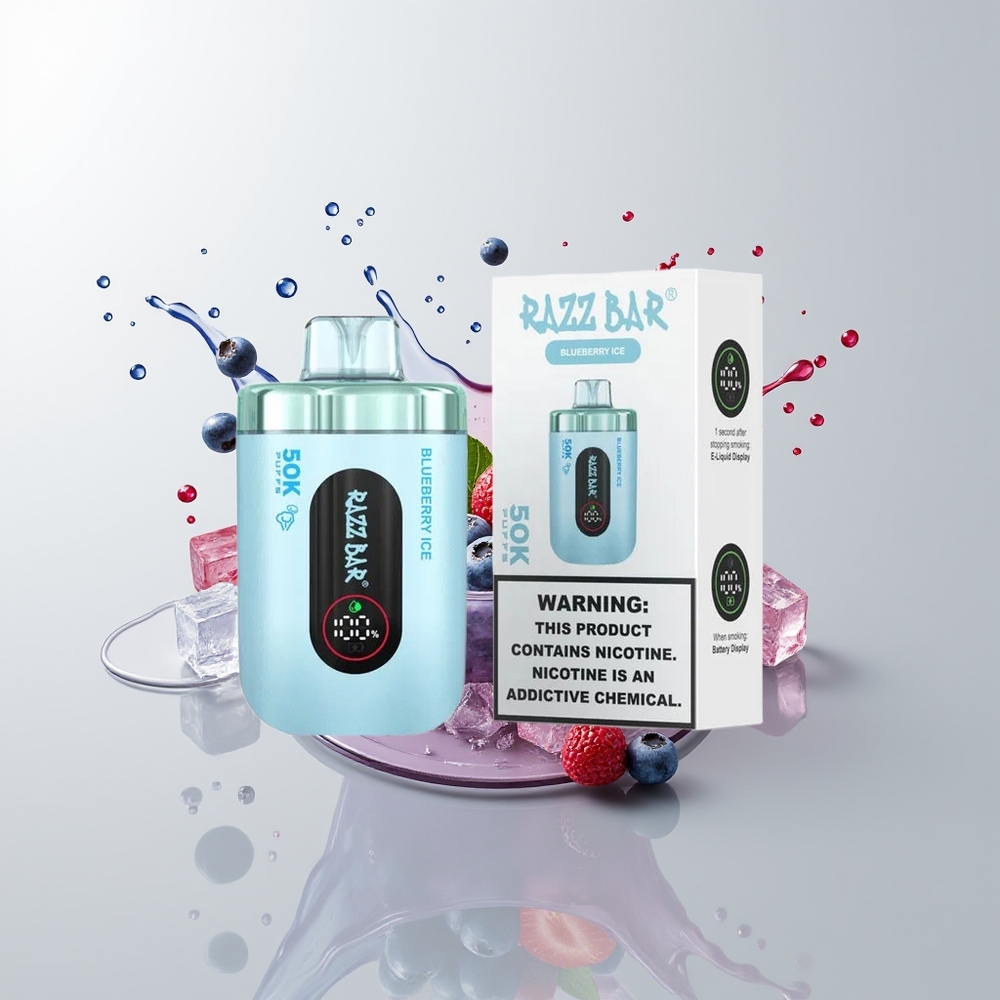 Blueberry Ice Razz Bar 50K Puffs Disposable Vape Ireland Wholesale