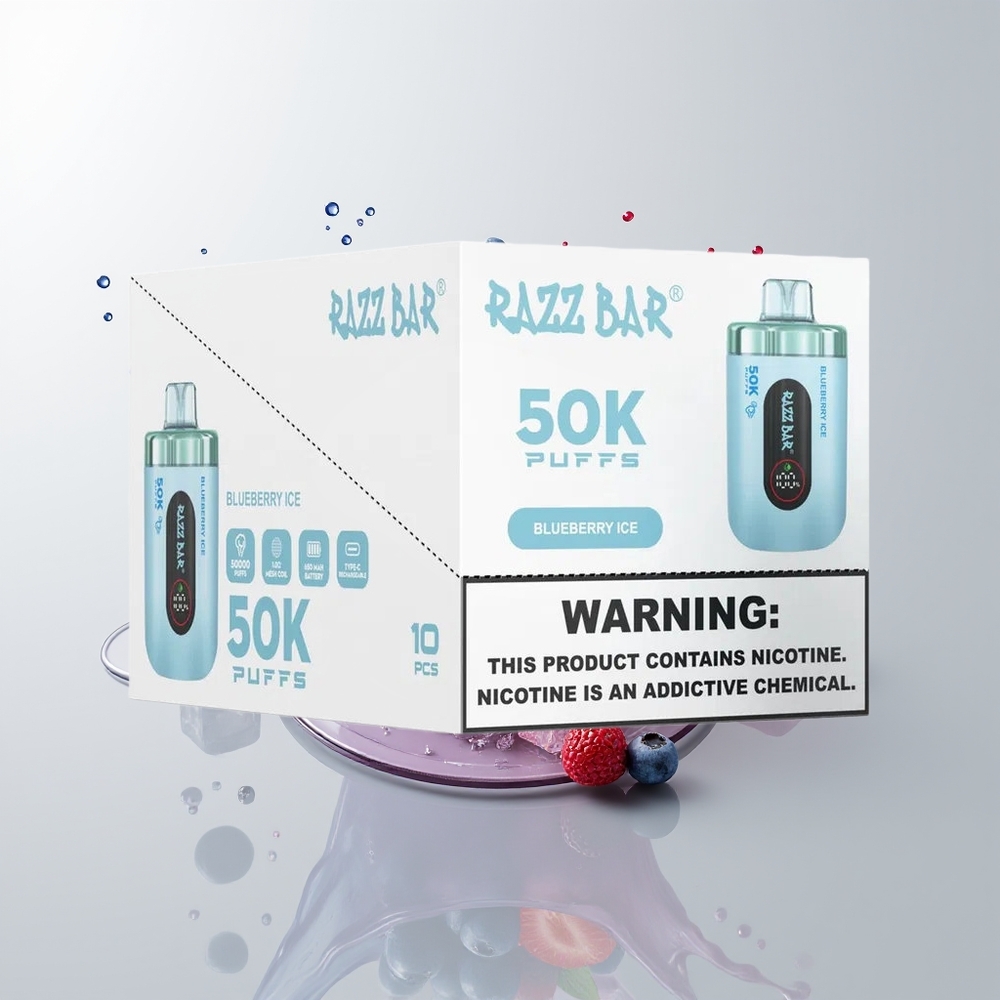 Blueberry Ice Razz Bar 50K Puffs Disposable Vape Ireland Wholesale