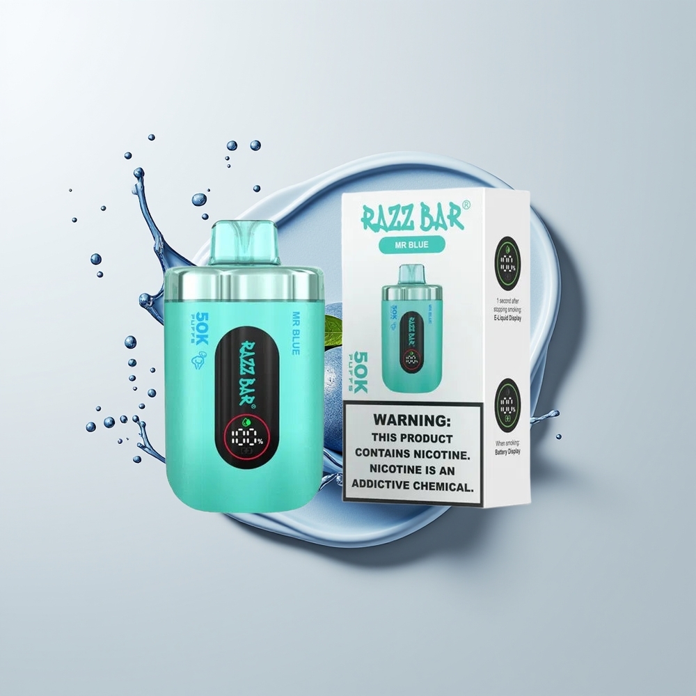 Mr Blue Razz Bar 50K Puffs Disposable Vape Ireland Wholesale