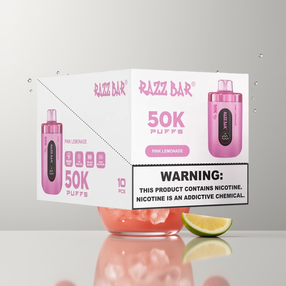 Pink Lemonade Razz Bar 50K Puffs Disposable Vape Ireland Wholesale