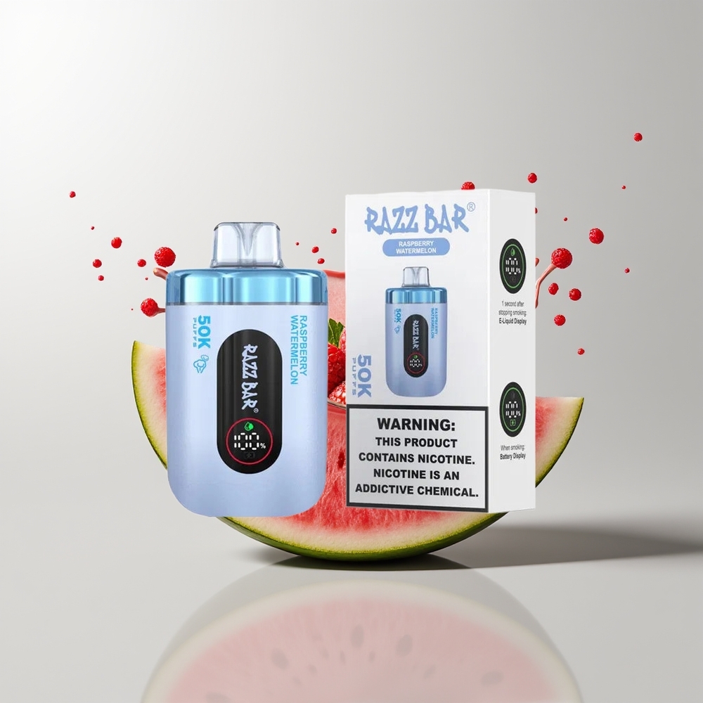 Raspberry Watermelon Razz Bar 50K Puffs Disposable Vape Ireland Wholesale