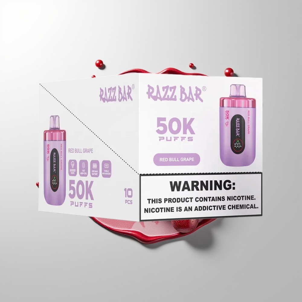 Red Bull Grape Razz Bar 50K Puffs Disposable Vape Ireland Wholesale