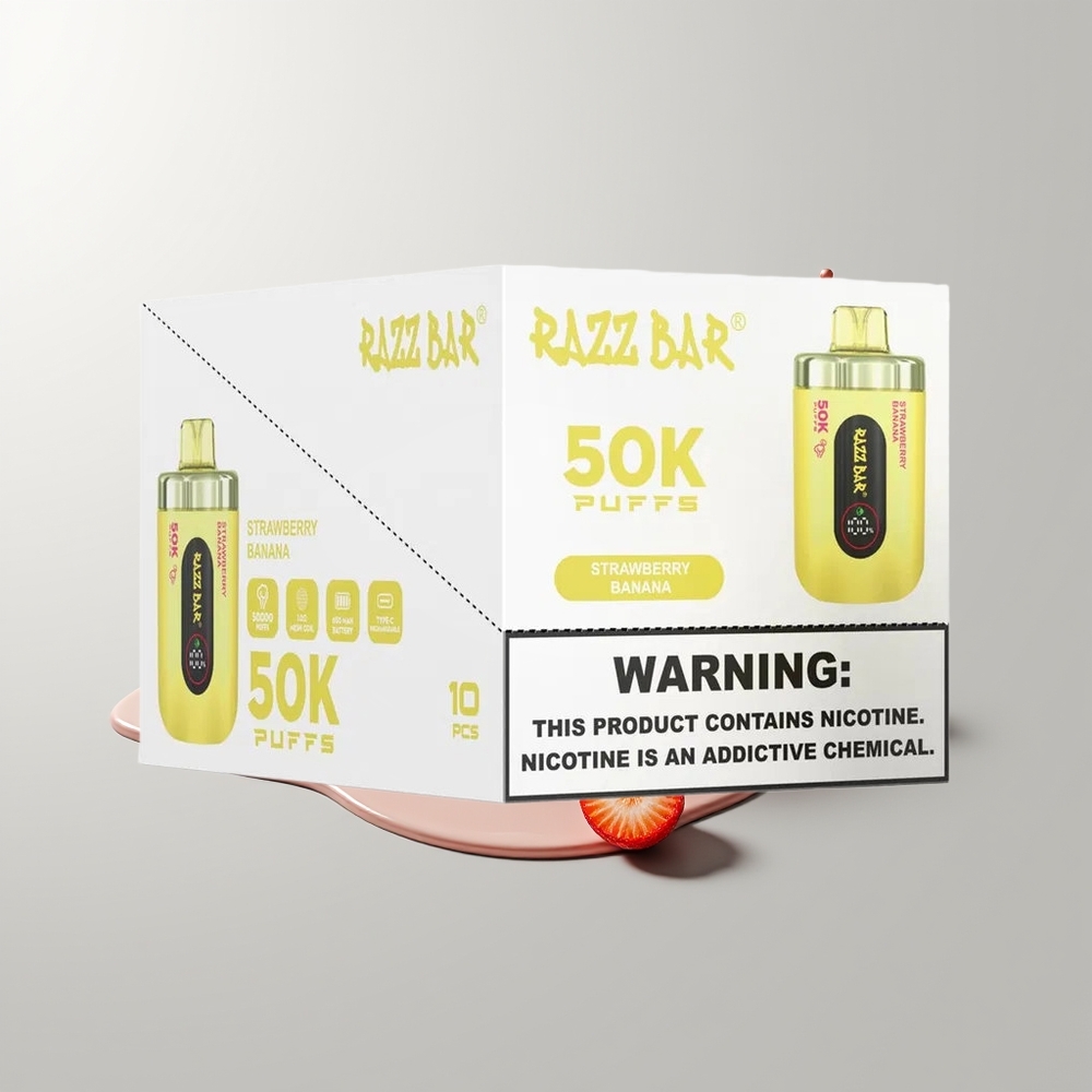 Strawberry Banana Razz Bar 50K Puffs Disposable Vape Ireland Wholesale