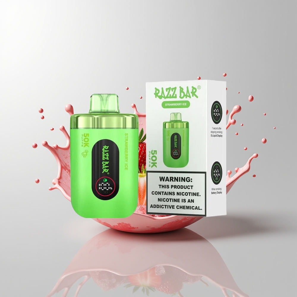 Strawberry Ice Razz Bar 50K Puffs Disposable Vape Ireland Wholesale