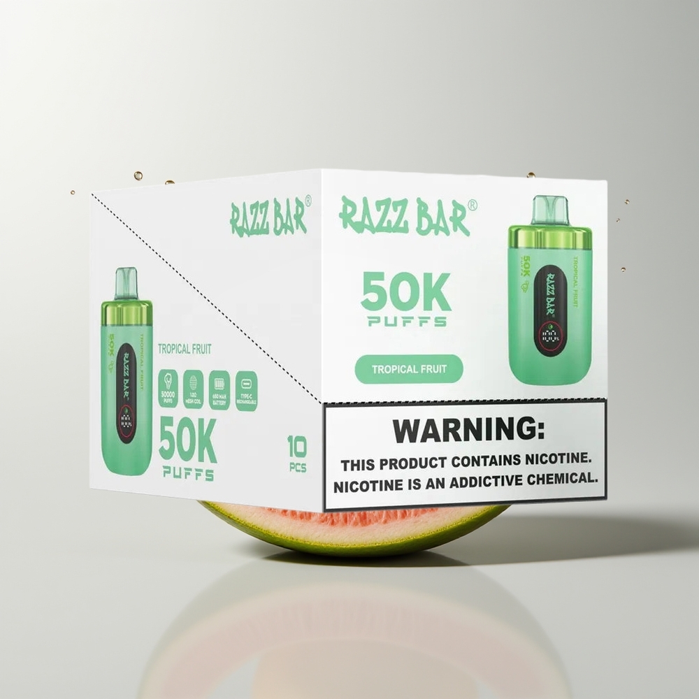 Tropical Fruit Razz Bar 50K Puffs Disposable Vape Ireland Wholesale