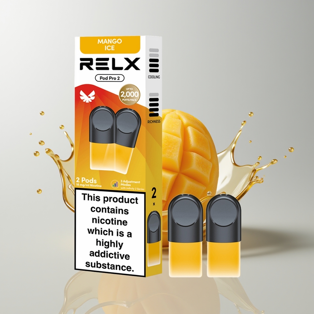 Mango Ice Relx Pod Pro 2 Vape Device Ireland Wholesale 18mg/ml Nicotine