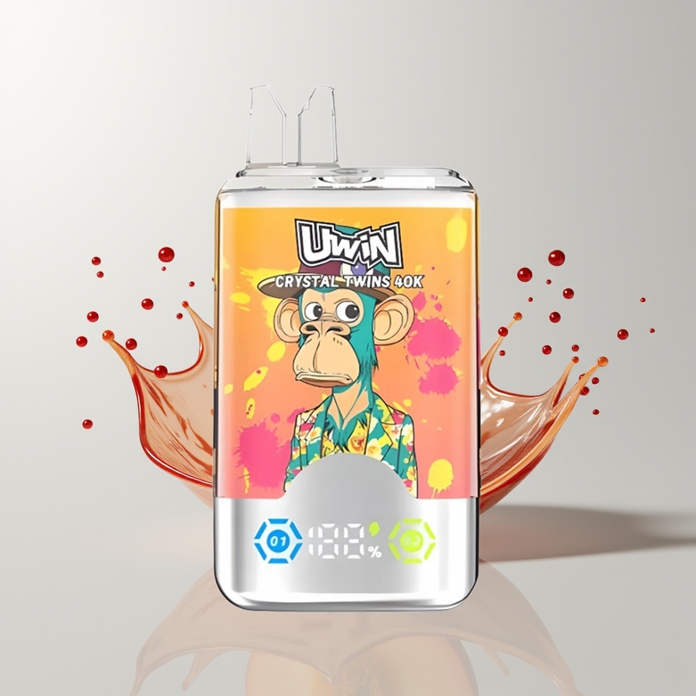 Peach Mango Pineapple Red Bull Uwin Crystal Twins 40000 Puffs Disposable Vape Ireland Wholesale