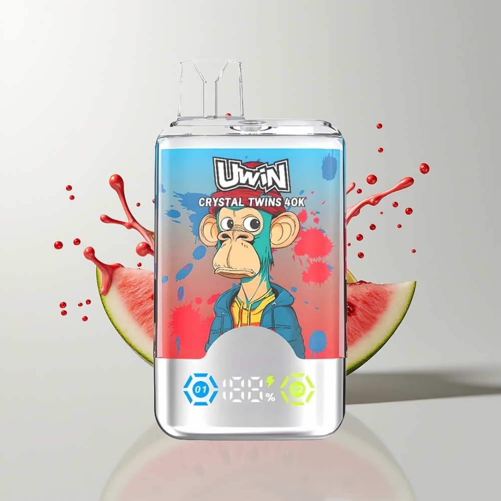 Strawberry Watermelon Lemon Lime Uwin Crystal Twins 40000 Puffs Disposable Vape Ireland Wholesale