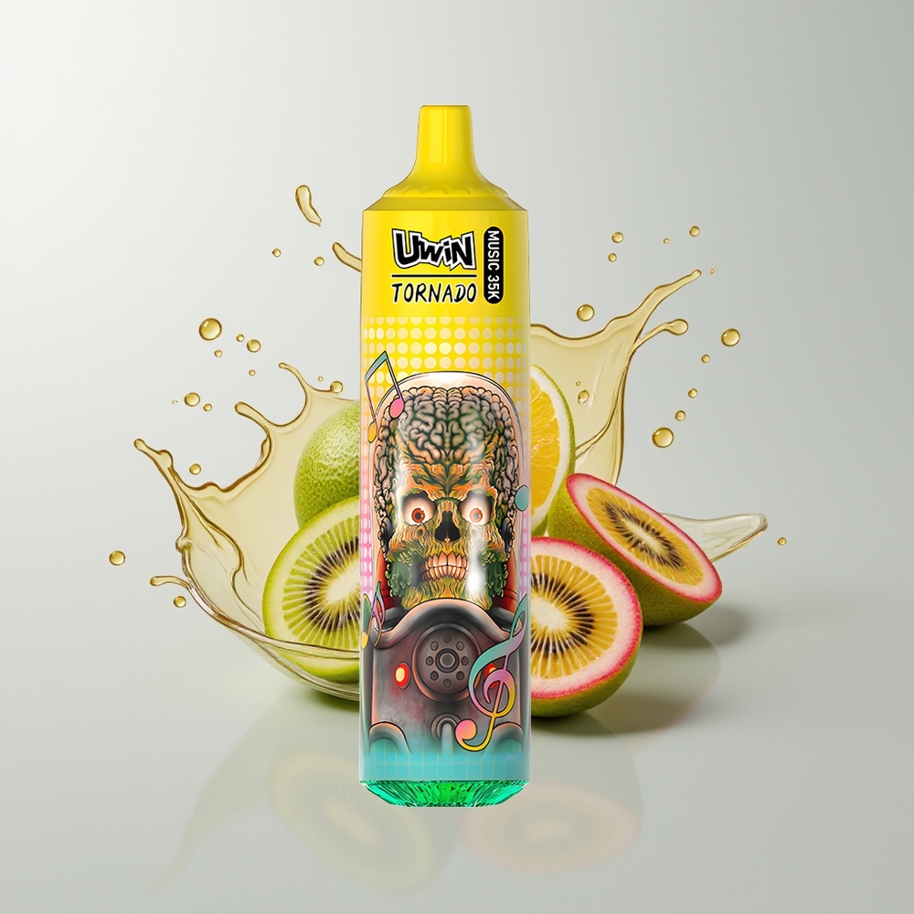Kiwi Passion Fruit Guava Uwin Tornado 35K Music Disposable Vape Ireland Wholesale