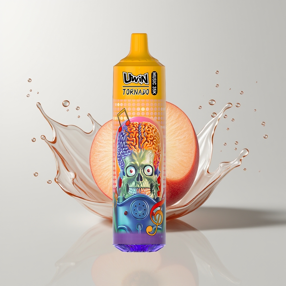 Summer Peach Ice Uwin Tornado 35K Music Disposable Vape Ireland Wholesale