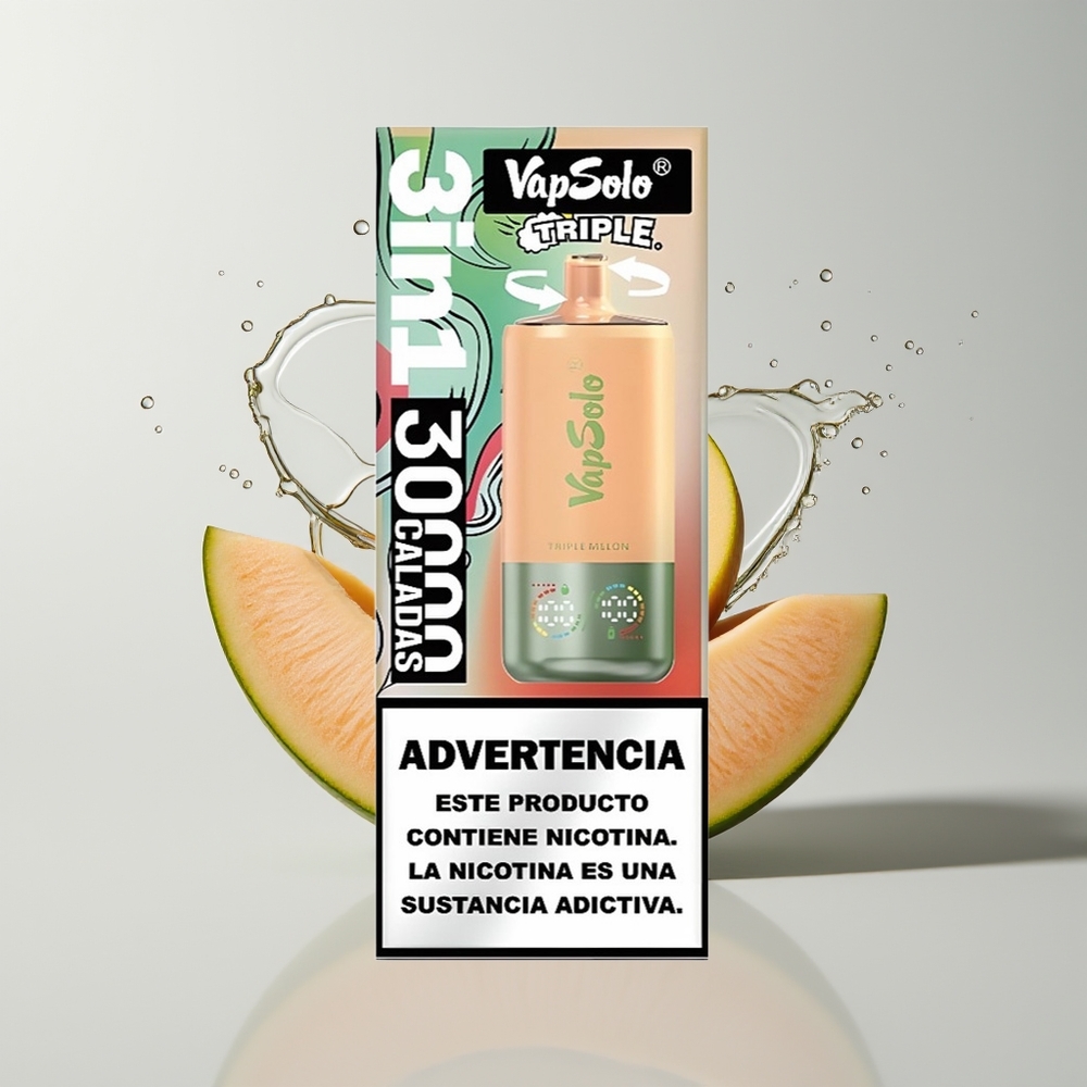 Triple Melon Vapsolo Triple 30000 Puffs Disposable Vape Ireland Wholesale