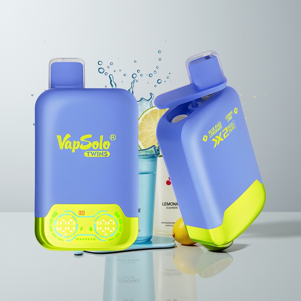 Blue Razz Lemonade & Lemon Lime Vapsolo Twins 20000 Puffs Disposable Vape Ireland Wholesale