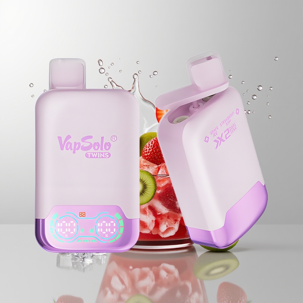 Grape Ice & Strawberry Kiwi Vapsolo Twins 20000 Puffs Disposable Vape Ireland Wholesale