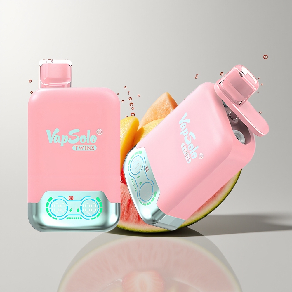 Strawberry Ice & Mango Peach Watermelon Vapsolo Twins 20000 Puffs Disposable Vape Ireland Wholesale