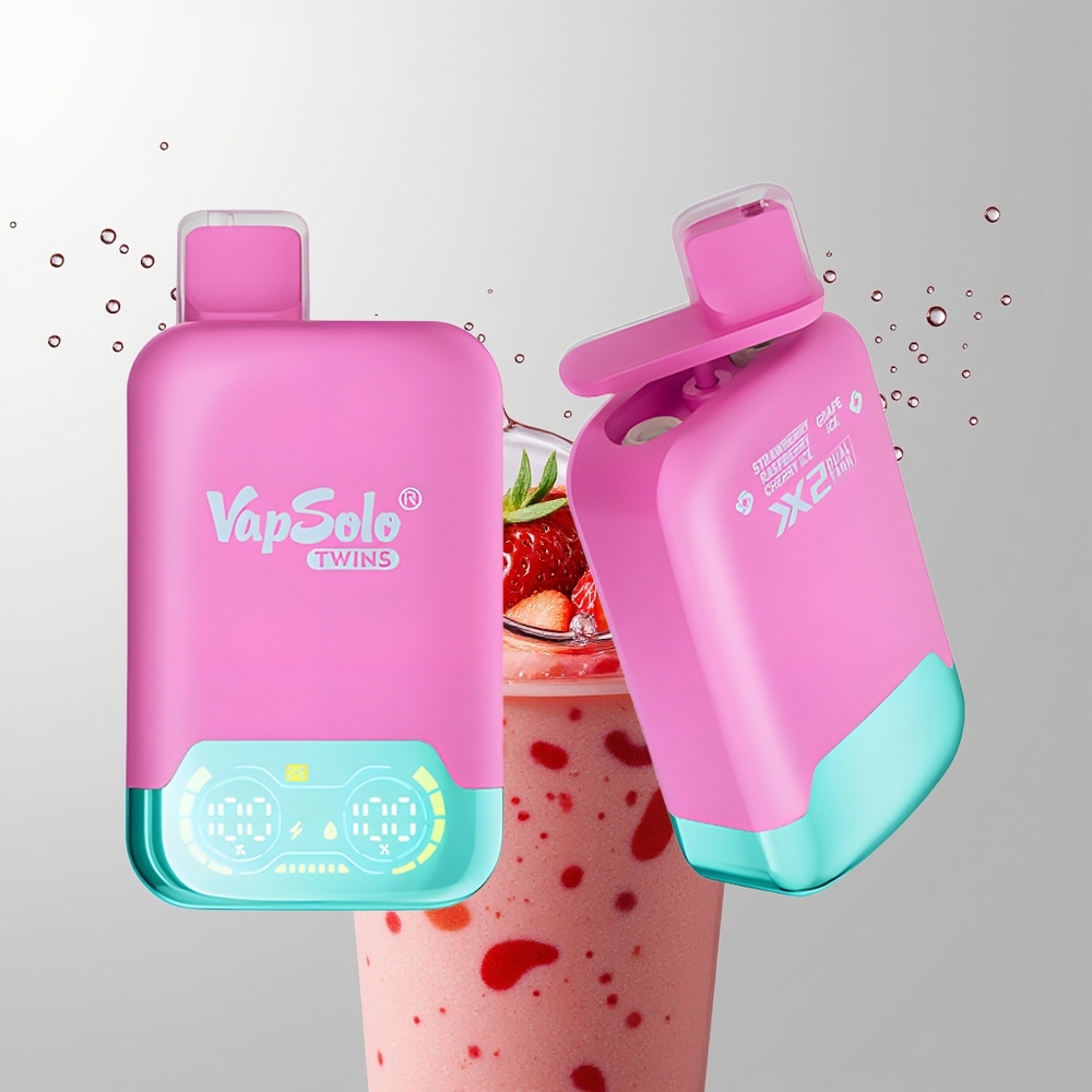 Strawberry Raspberry Cherry Ice & Grape Ice Vapsolo Twins 20000 Puffs Disposable Vape Ireland Wholesale