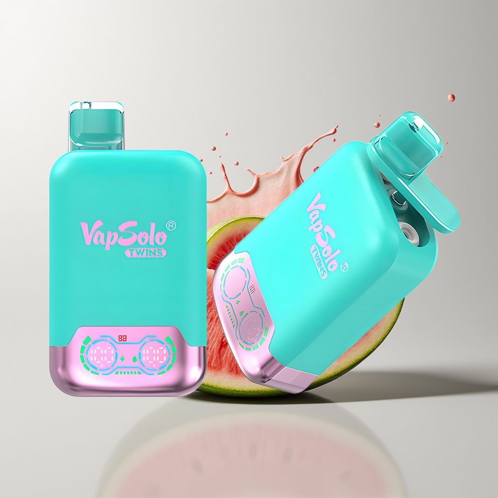 Triple Melon & Raspberry Watermelon Vapsolo Twins 20000 Puffs Disposable Vape Ireland Wholesale