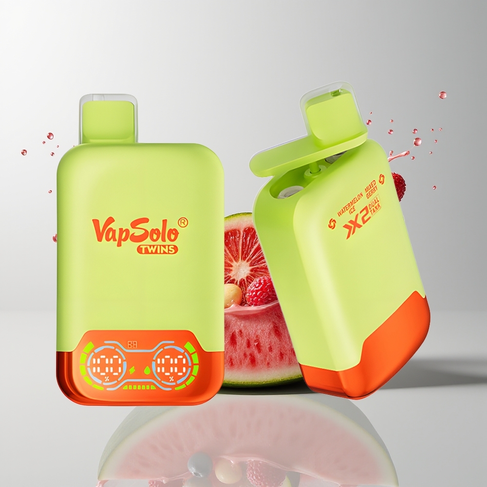 Watermelon Ice & Mixed Berry Vapsolo Twins 20000 Puffs Disposable Vape Ireland Wholesale
