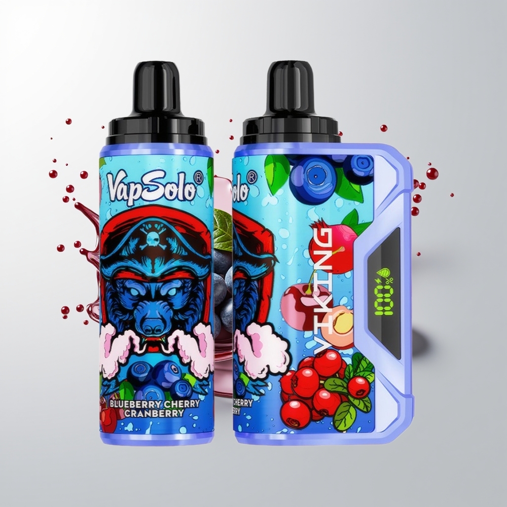 Blueberry Cherry Cranberry VapSolo VIKING 12000 Puffs Disposable Vape Ireland Wholesale