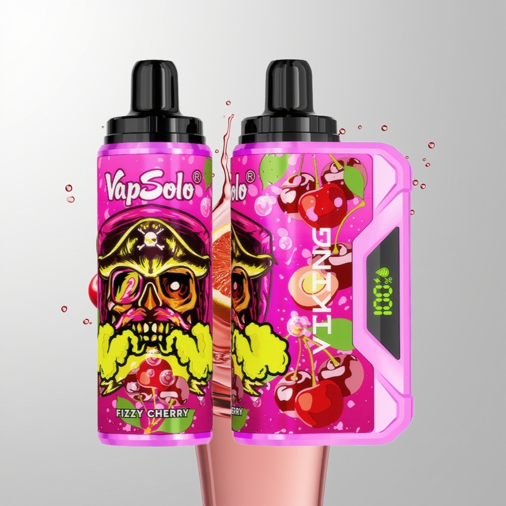 Fizzy Cherry VapSolo VIKING 12000 Puffs Disposable Vape Ireland Wholesale