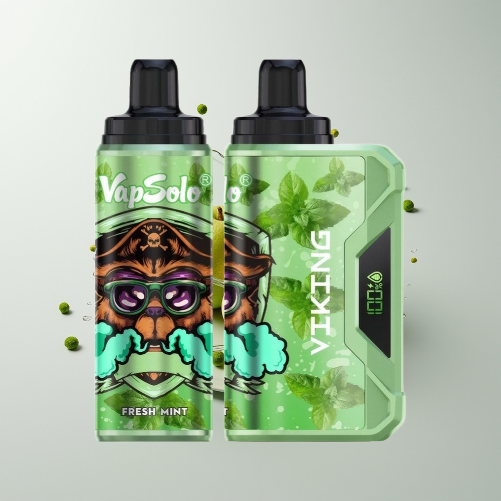 Fresh Mint VapSolo VIKING 12000 Puffs Disposable Vape Ireland Wholesale