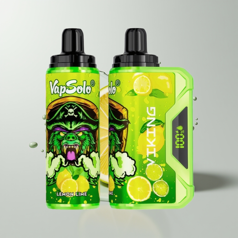 Lemon Lime VapSolo VIKING 12000 Puffs Disposable Vape Ireland Wholesale