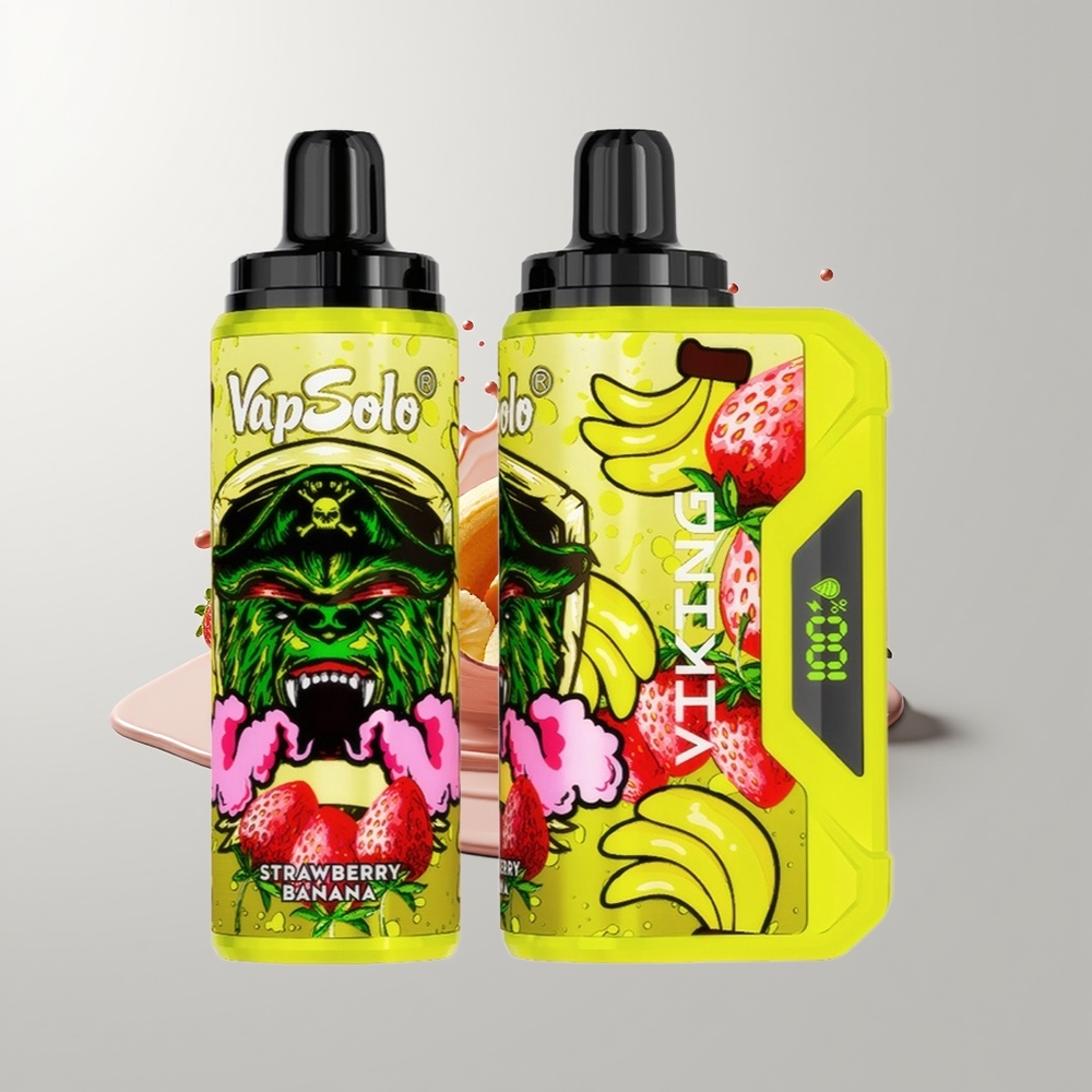 Strawberry Banana VapSolo VIKING 12000 Puffs Disposable Vape Ireland Wholesale