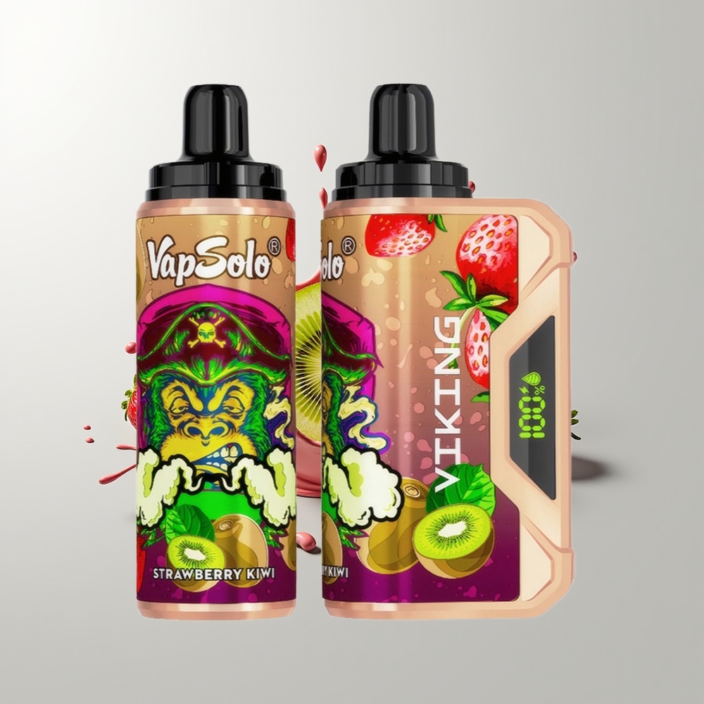 Strawberry Kiwi VapSolo VIKING 12000 Puffs Disposable Vape Ireland Wholesale