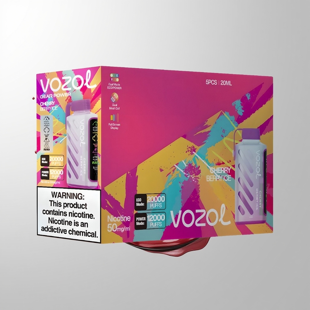 Cherry Berry Ice VOZOL Gear Power 20000 Puffs Disposable Vape Ireland Wholesale