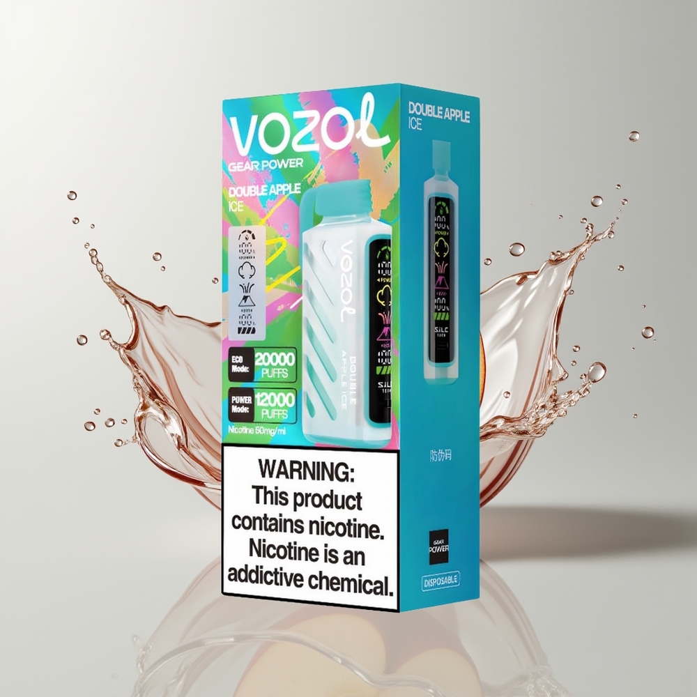 Double Apple Ice VOZOL Gear Power 20000 Puffs Disposable Vape Ireland Wholesale