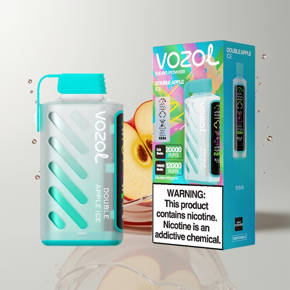 Double Apple Ice VOZOL Gear Power 20000 Puffs Disposable Vape Ireland Wholesale