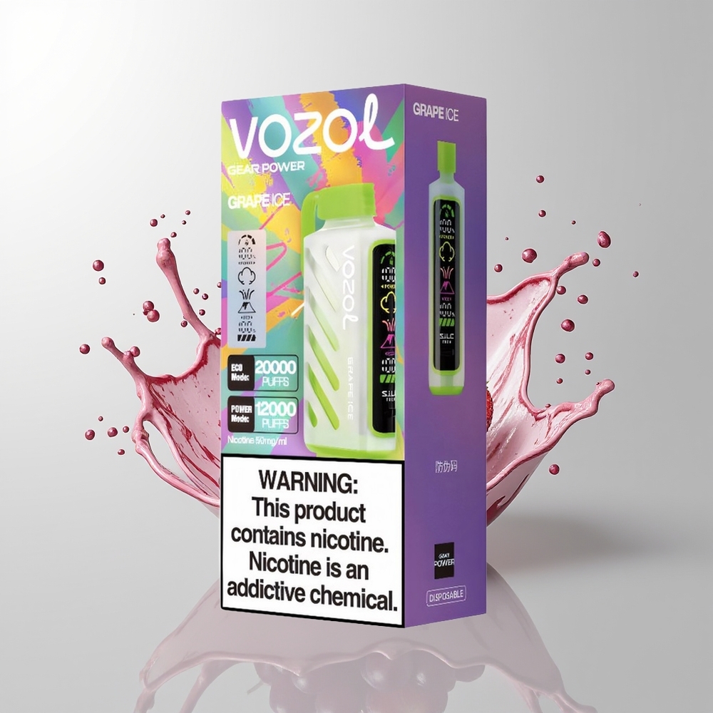 Grape Ice VOZOL Gear Power 20000 Puffs Disposable Vape Ireland Wholesale