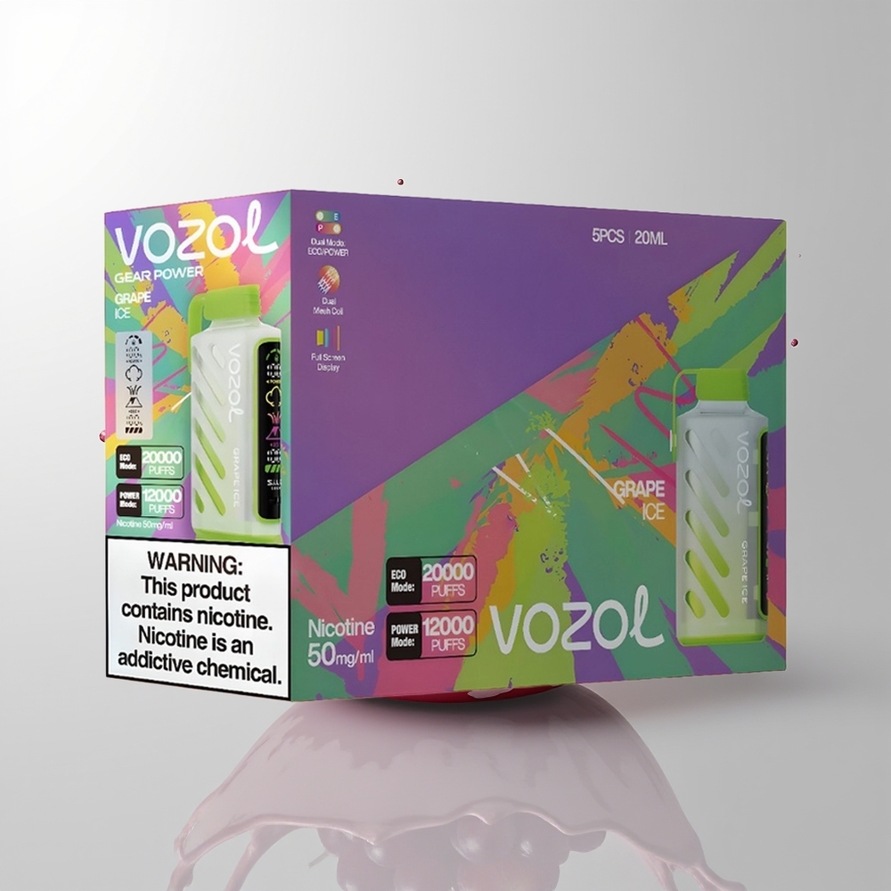 Grape Ice VOZOL Gear Power 20000 Puffs Disposable Vape Ireland Wholesale