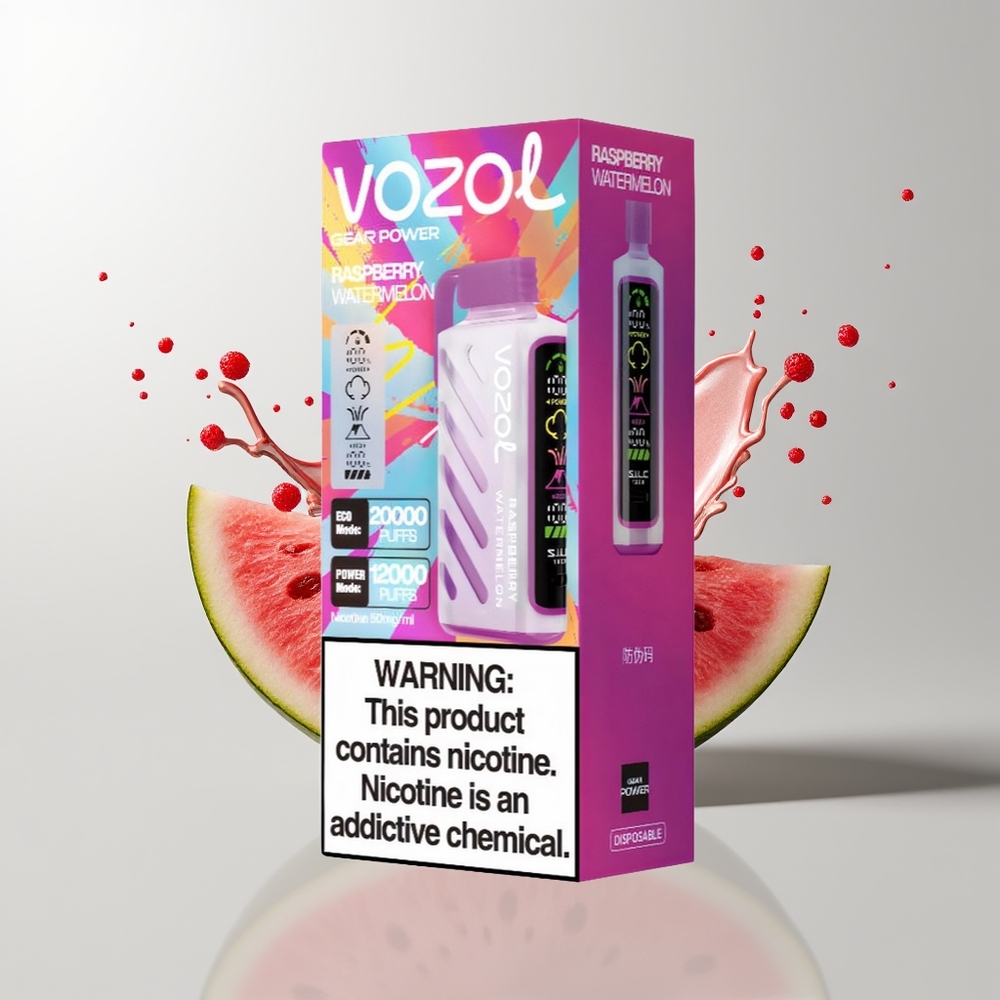 Raspberry Watermelon VOZOL Gear Power 20000 Puffs Disposable Vape Ireland Wholesale