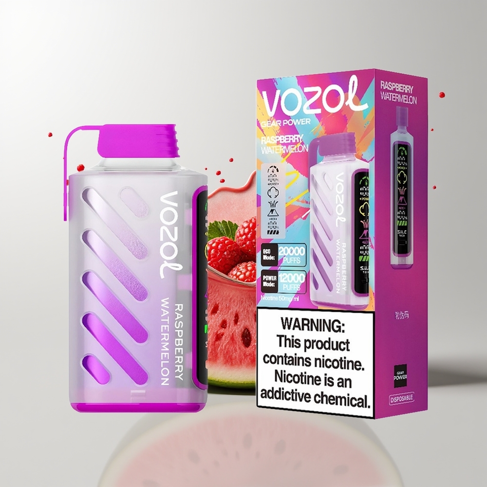 Raspberry Watermelon VOZOL Gear Power 20000 Puffs Disposable Vape Ireland Wholesale