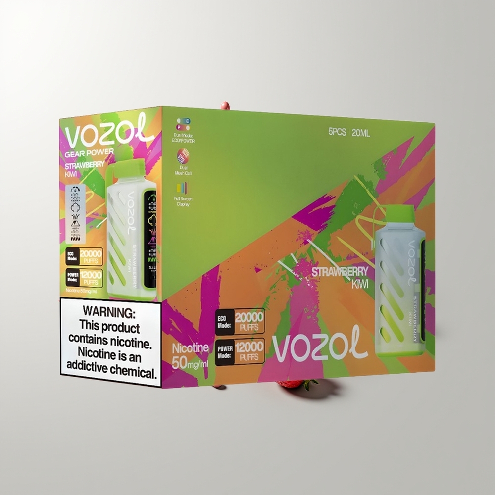 Strawberry Kiwi VOZOL Gear Power 20000 Puffs Disposable Vape Ireland Wholesale