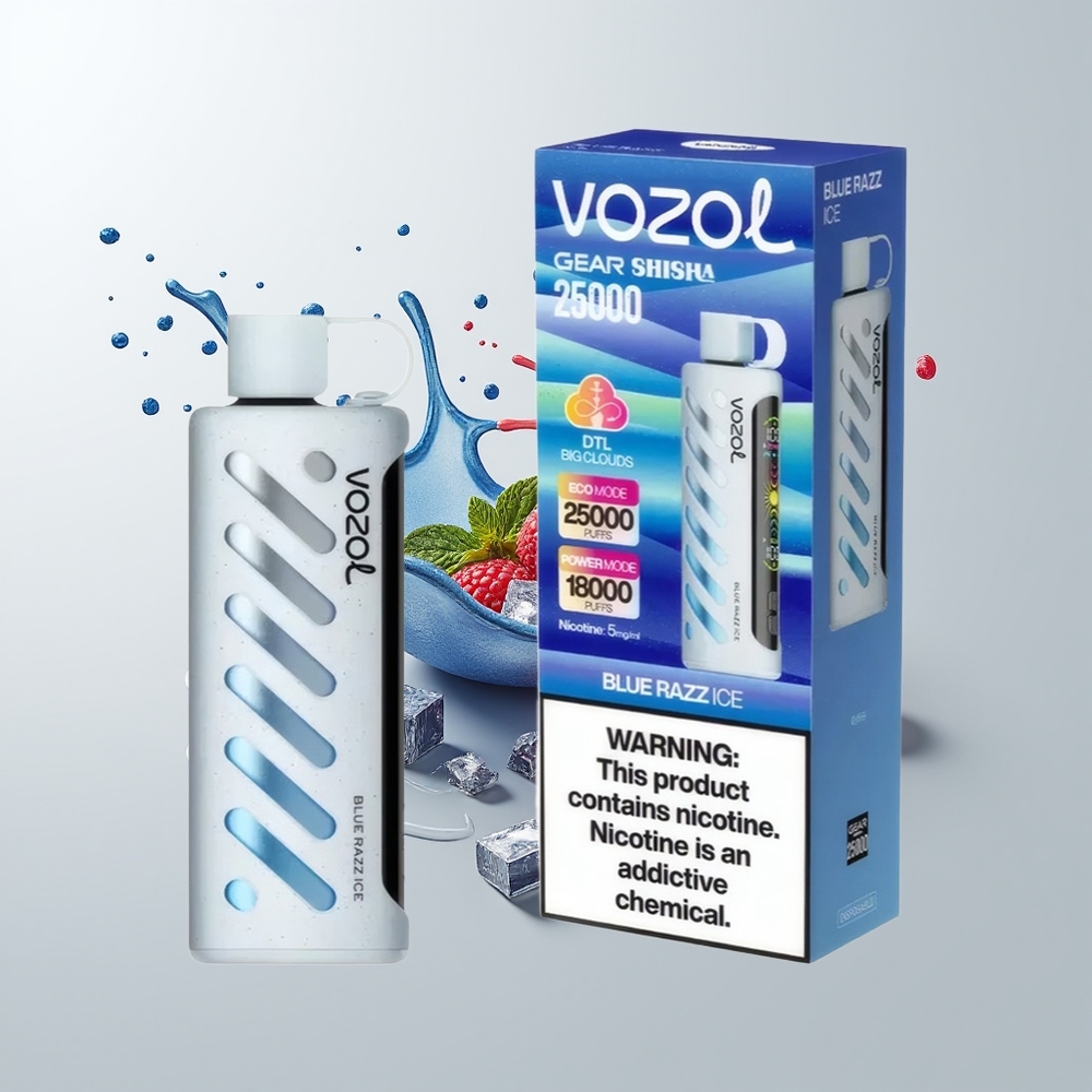 Blue Razz Ice VOZOL Gear Shisha 25000 Puffs Disposable Vape Ireland Wholesale