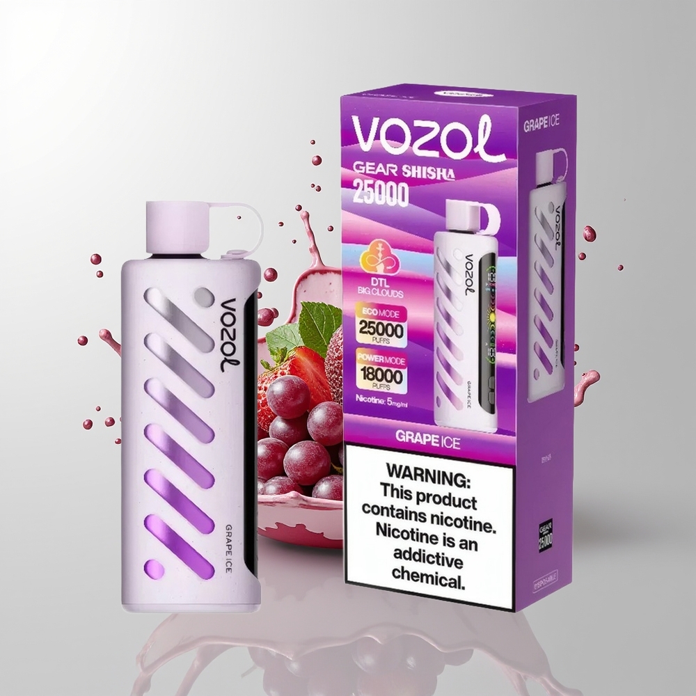 Grape Ice VOZOL Gear Shisha 25000 Puffs Disposable Vape Ireland Wholesale
