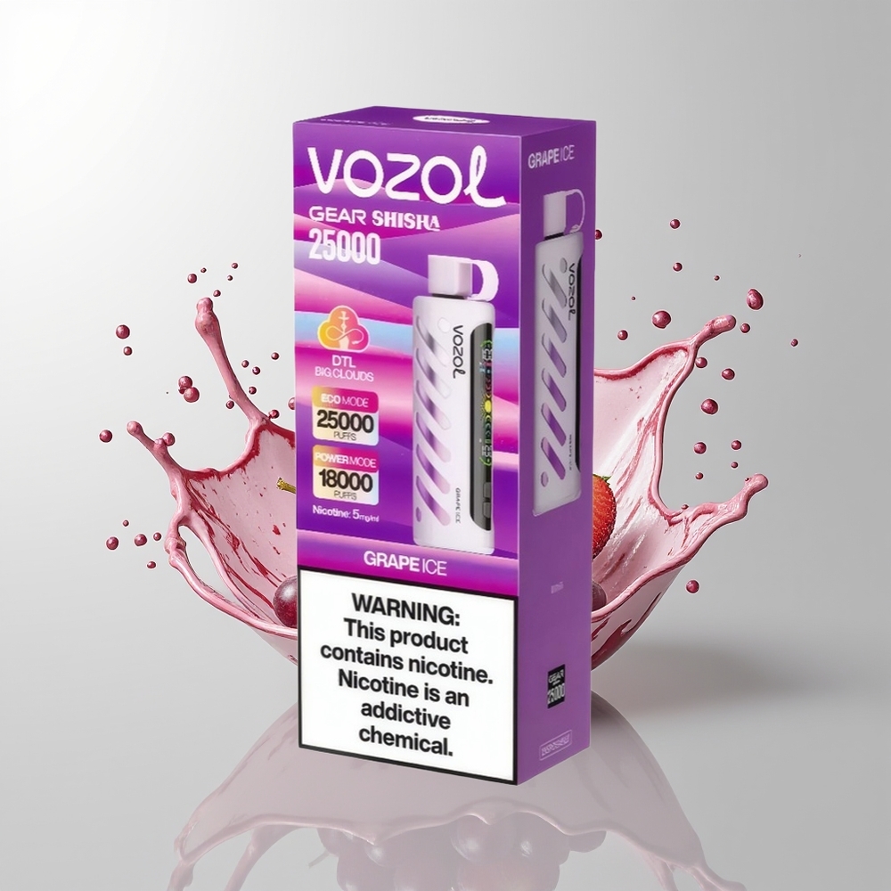 Grape Ice VOZOL Gear Shisha 25000 Puffs Disposable Vape Ireland Wholesale