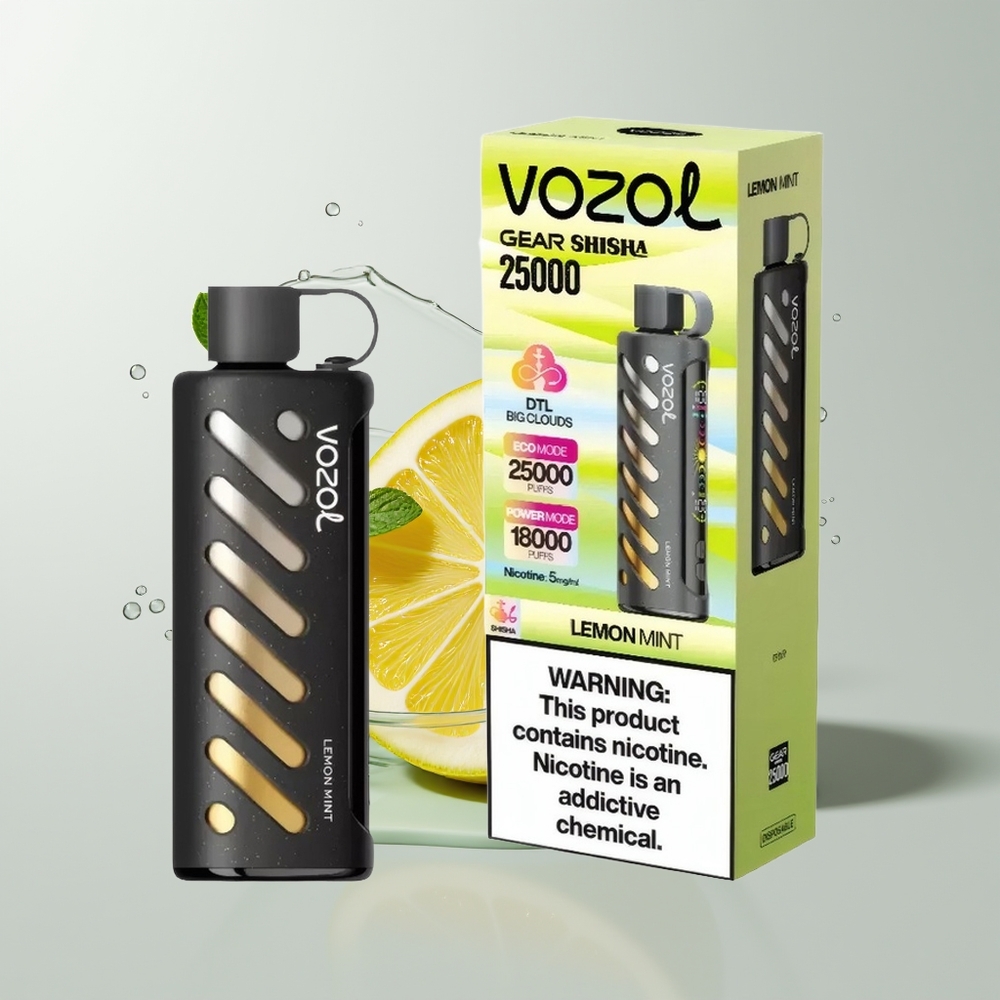 Lemon Mint VOZOL Gear Shisha 25000 Puffs Disposable Vape Ireland Wholesale