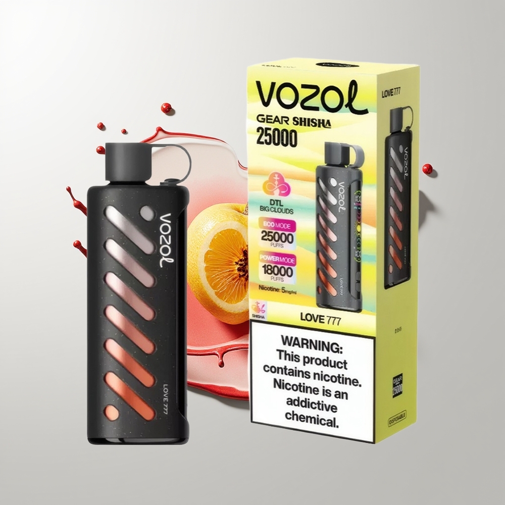 Love 777 VOZOL Gear Shisha 25000 Puffs Disposable Vape Ireland Wholesale