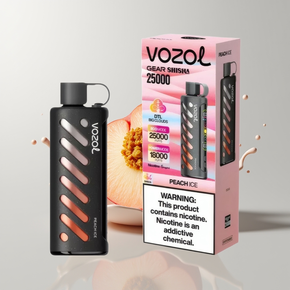 Peach Ice VOZOL Gear Shisha 25000 Puffs Disposable Vape Ireland Wholesale